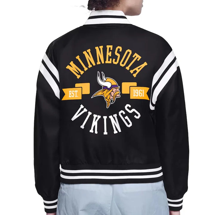 Captain purple Vikings jacket with team logo

