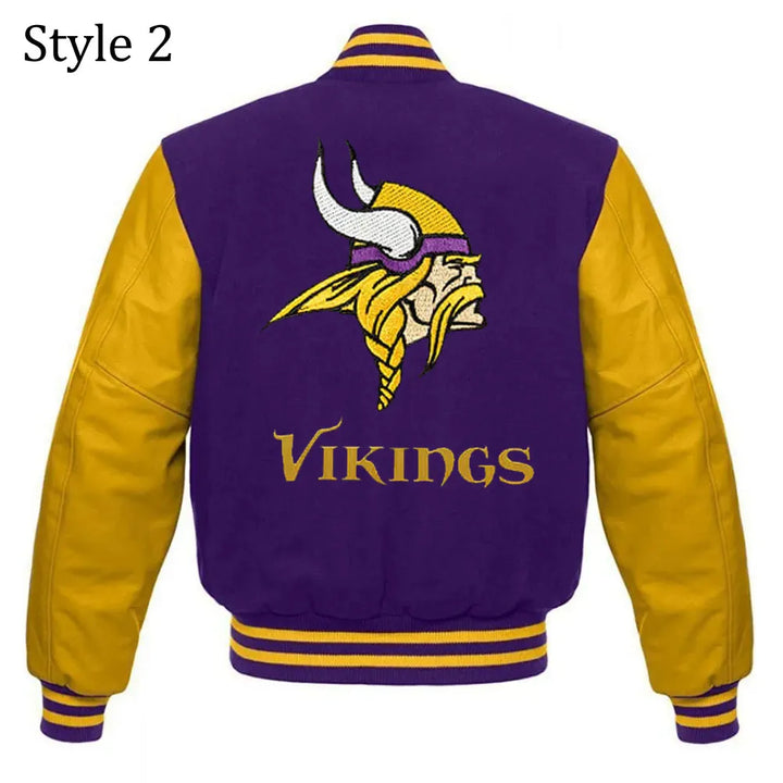 Game day Vikings jacket in purple and gold

