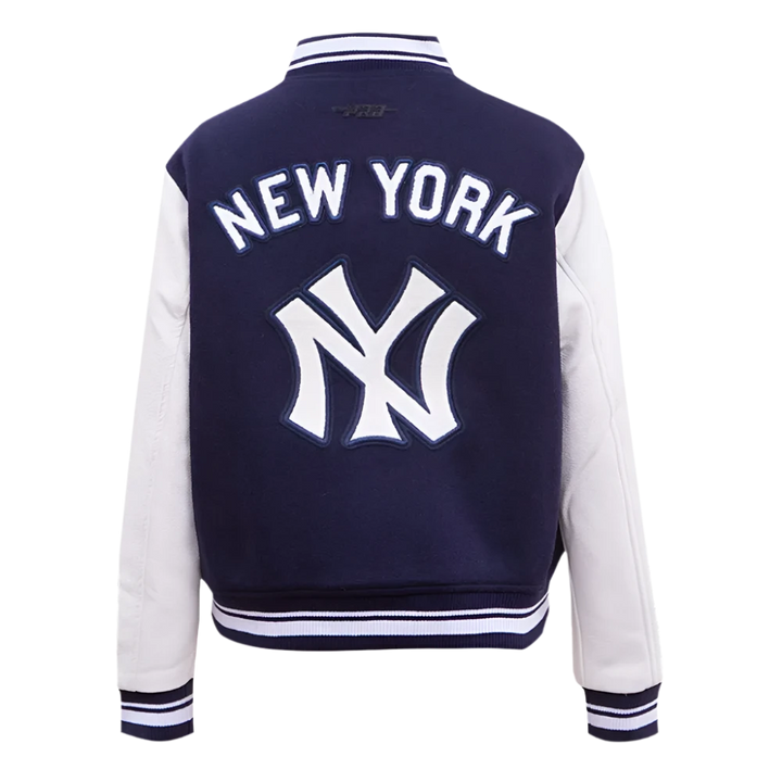 Vintage Style New York Yankees Varsity Jacket with Ribbed Cuffs in USA