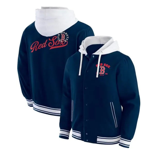 Boston Red Sox Navy Cotton Hoodie Jacket in USA
