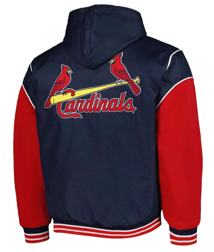 Cardinals hooded satin baseball jacket in USA
