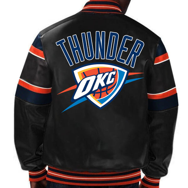 NBA Oklahoma City Hunder Leather Jacket For Men and Women