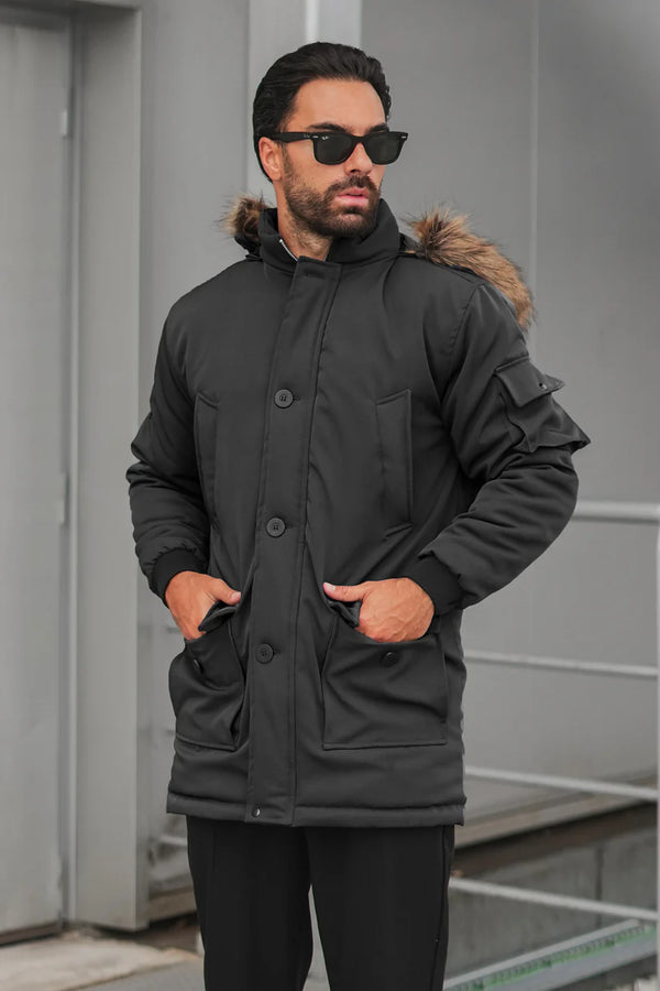 Stylish imported parka coat with hood in USA