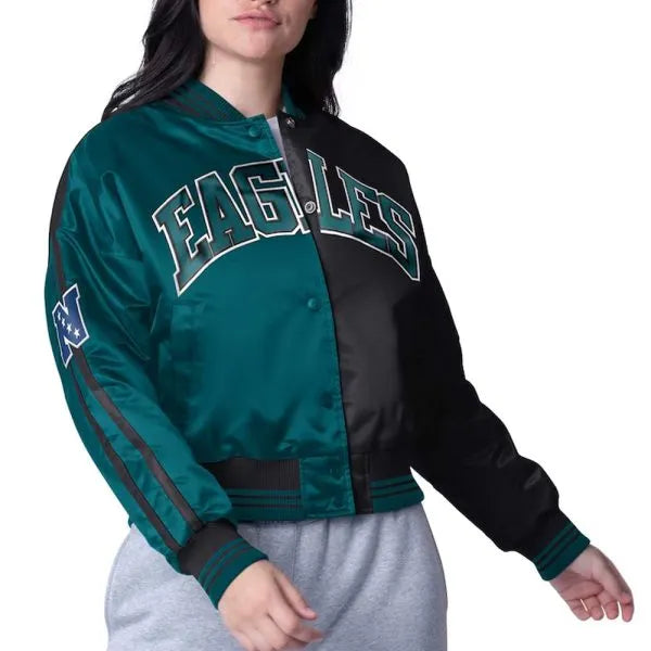 Shop Philadelphia Eagles Zone Blitz Midnight Green/Black Jacket