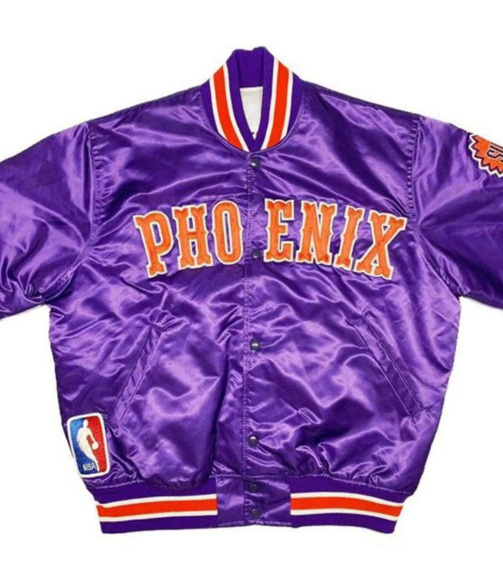 Front View  NBA Phoenix Suns Satin Jacket Men and Women