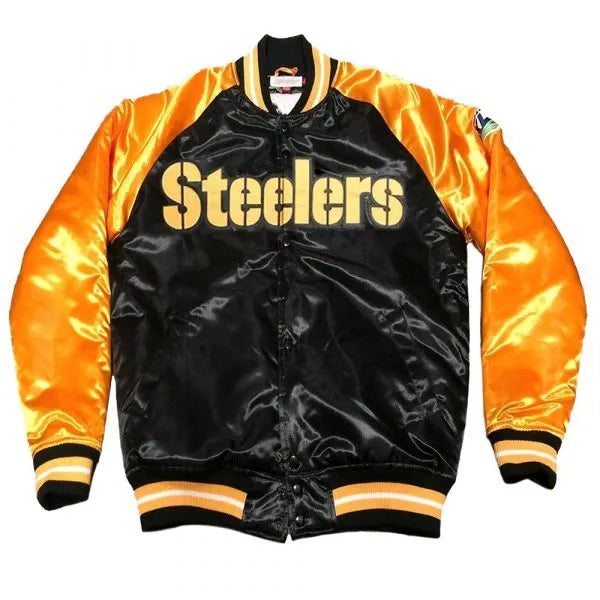 Super Bowl Steelers varsity jacket front view

