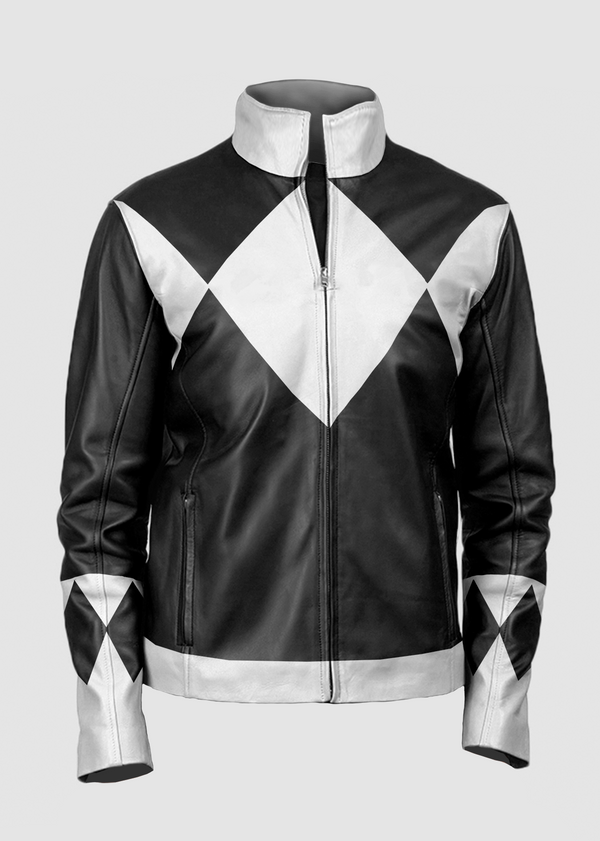 Shop Mens Power Rangers Classic Leather Jacket Black