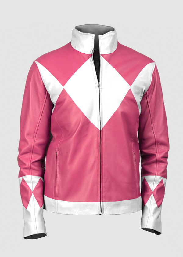 Shop Womens Rangers, Power – Classic Leather Jacket Pink