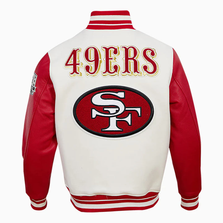 NFL san francisco 49ers red bomber varsity jacket