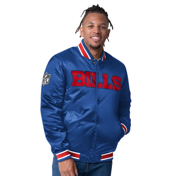 Shop Men's Royal/Red Buffalo Bills Satin Full-Snap Jacket