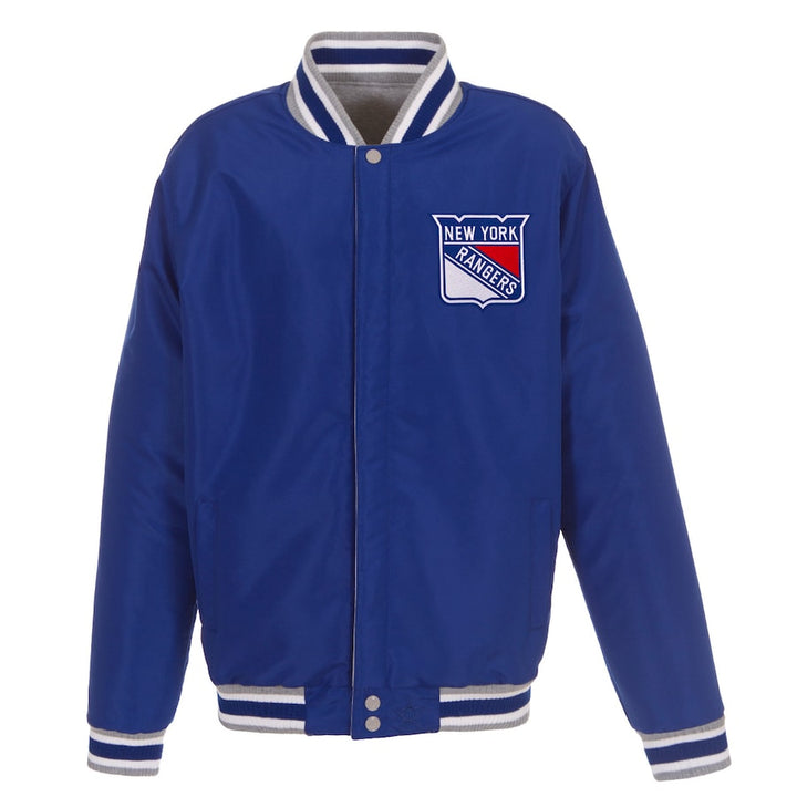 reversible full snap jacket for new york rangers fans in USA