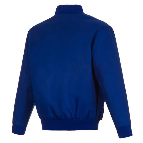 Blue jacket on a white background