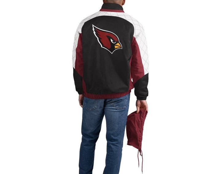 Arizona Cardinal Removable Hood Football Jacket Back