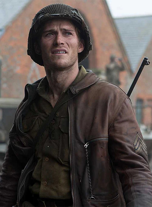 Real leather jacket from Fury film

