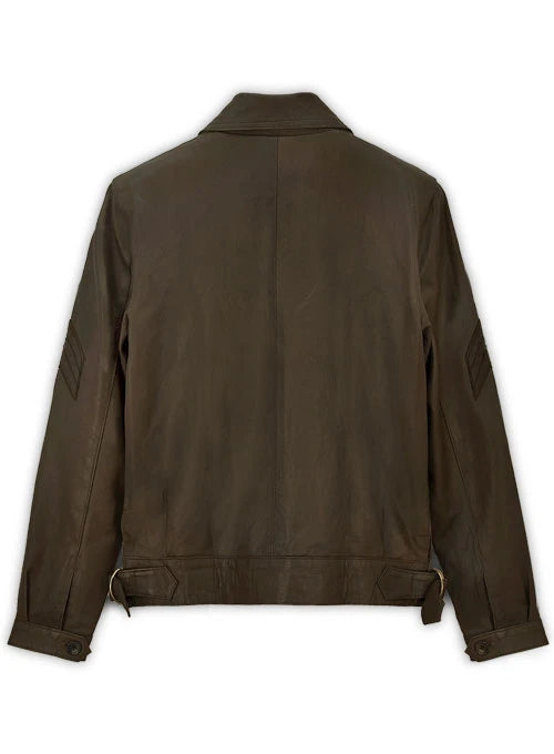 Action movie leather jacket Scott Eastwood style

