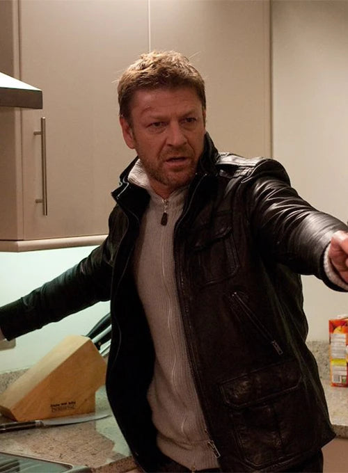 Sean Bean's Stylish Leather Attire from Cleanskin in American style