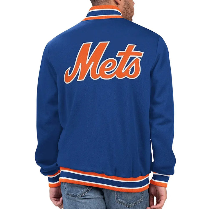 Polyester royal blue New York Mets jacket

