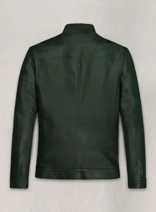 Stylish Deep Olive Leather Jacket Inspired by Tom Cruise in Fallout in USA