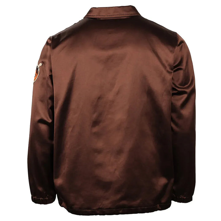 Vintage brown baseball windbreaker jacket in USA