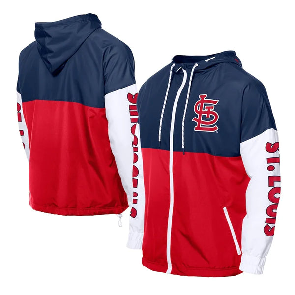St. Louis Cardinals red navy windbreaker in USA