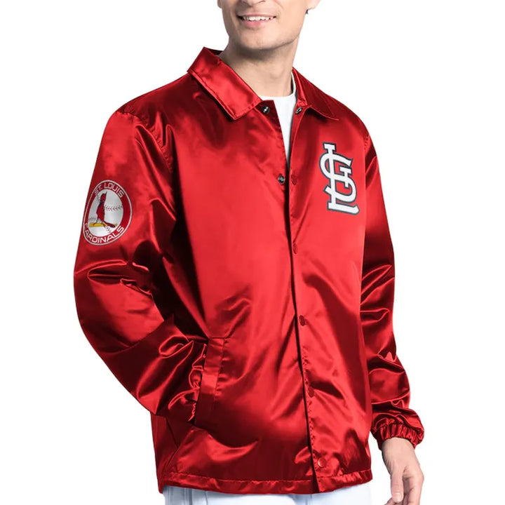 St. Louis Cardinals Coaches Red Nylon Jacket

