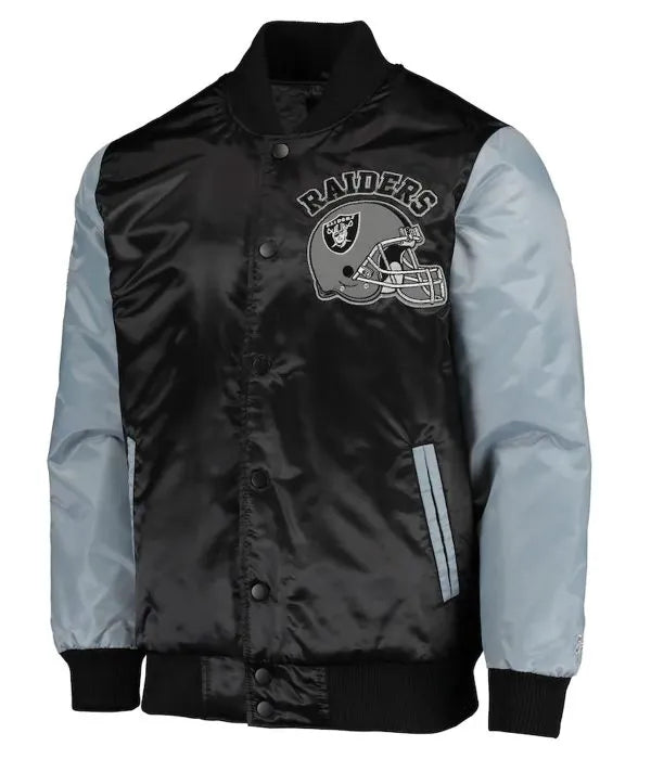 Unisex Raiders black and grey varsity jacket in USA