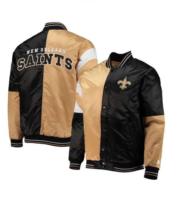 NFL New Orleans Saints Satin Jacket Men and Women