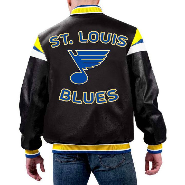 NHL St. Louis Blues Full Leather Jacket by TJS in USA