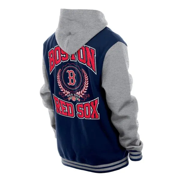 Navy and Gray Red Sox Snap Button Jacket in USA
