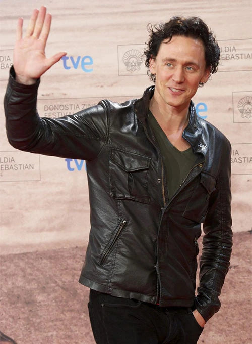 Sleek and Cool: Tom Hiddleston Leather Jacket in France style