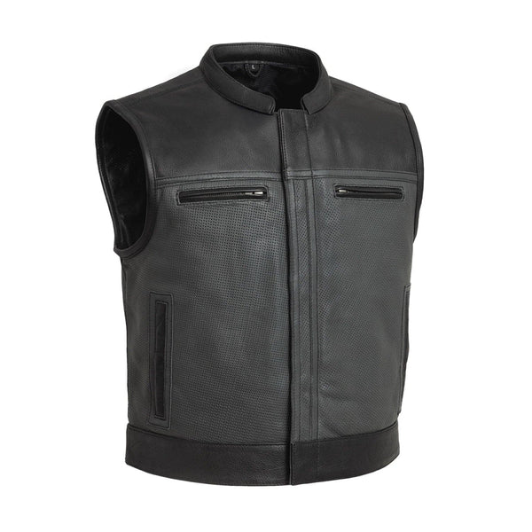 Premium Perforated Leather Vest By TJS