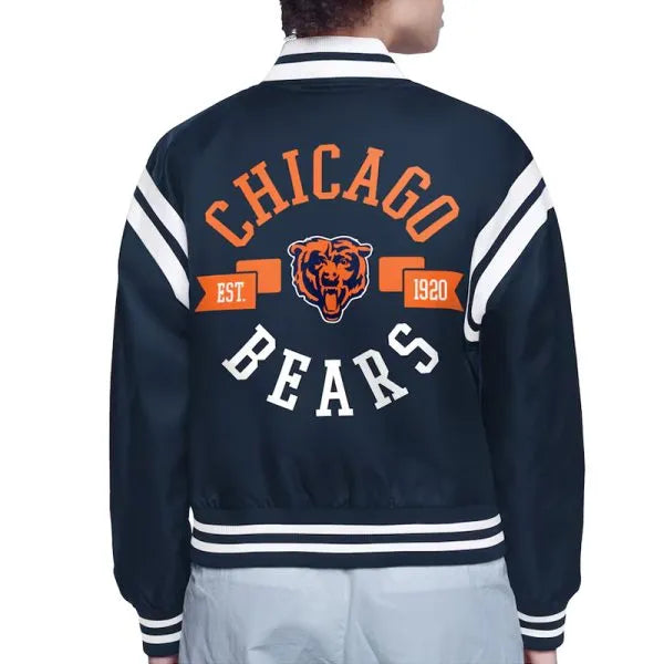 Bears logo satin jacket with Starter branding

