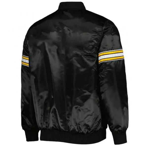 Satin Steelers jacket with team chest logo

