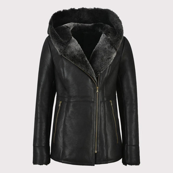 Shop Women's Grey Shearling B3 Flying Sheepskin Jacket