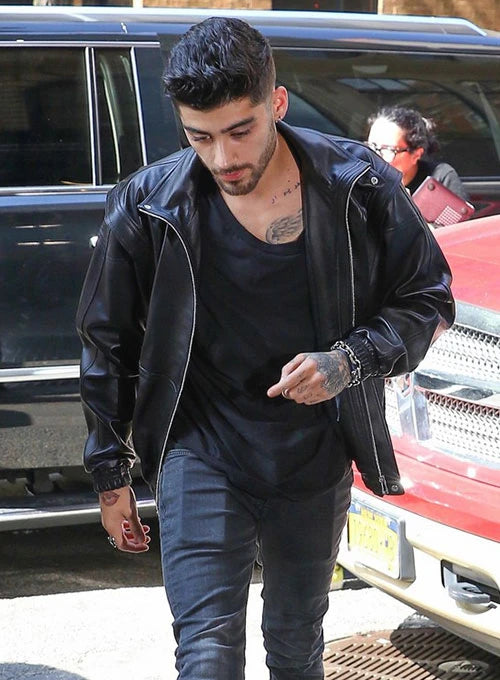 Zayn Malik's Edgy Leather Jacket in USA market