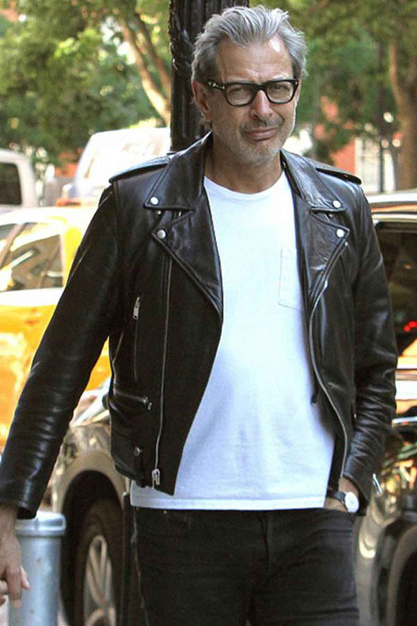 Jeff Goldblum Style Leather Jacket For Men’s by TJS