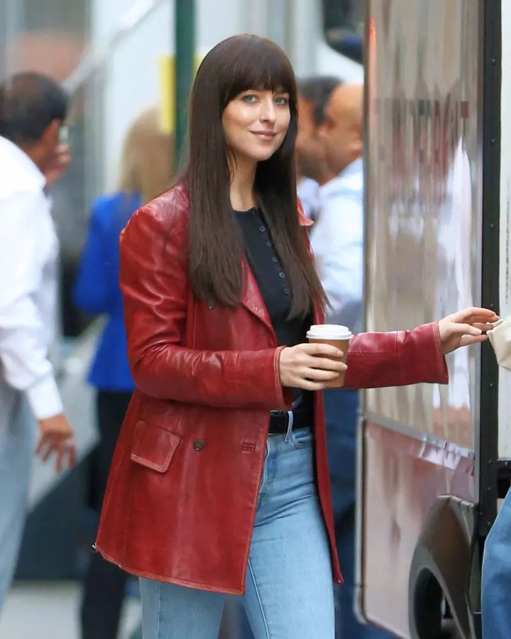 Get the Madame look with Dakota Johnson's coat in UK style