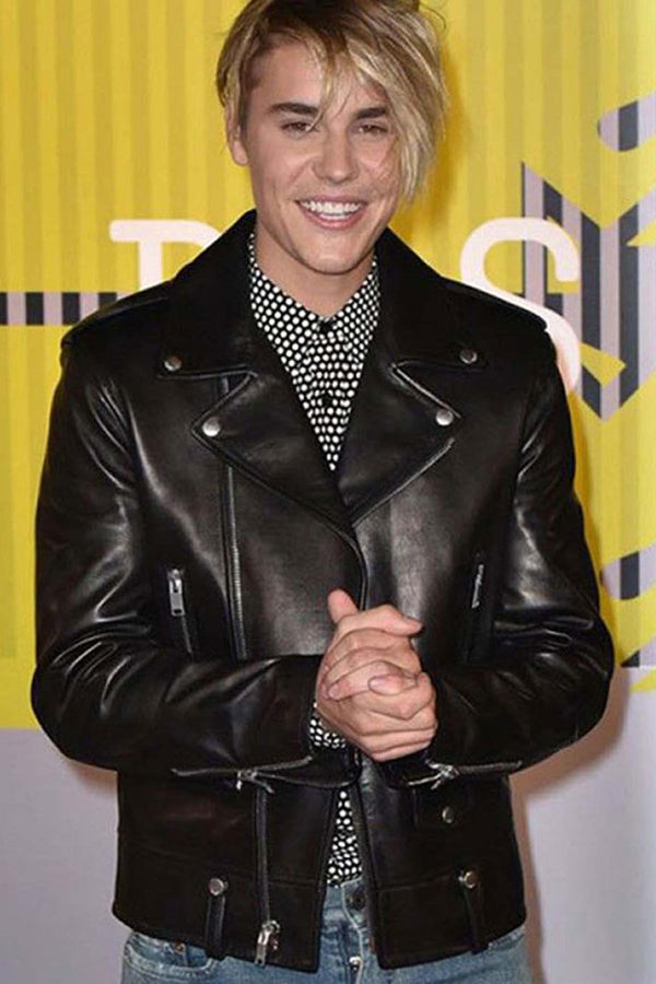 Justin Bieber Stylish Leather Jacket by TJS