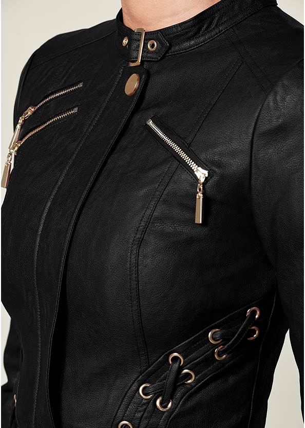 Black leather jacket for women in USA