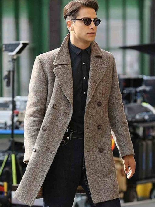 Stylish Luke Pasqualino wool vibrant trench coat in USA