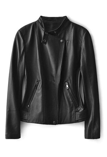 Black Cow leather jacket for women in USA
