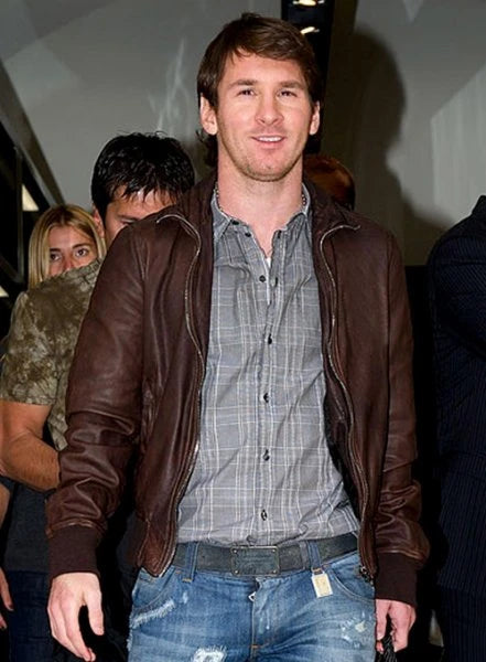 Brown leather jacket for men 