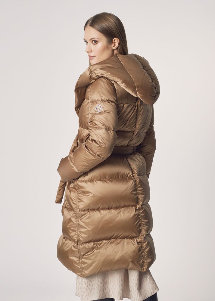 Stylish Women's Beige Winter Jacket with Down Fill for Warmth in USA