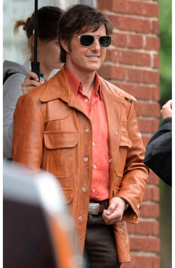 Premium Tom Cruise American Made Movie Leather Jacket by TJS