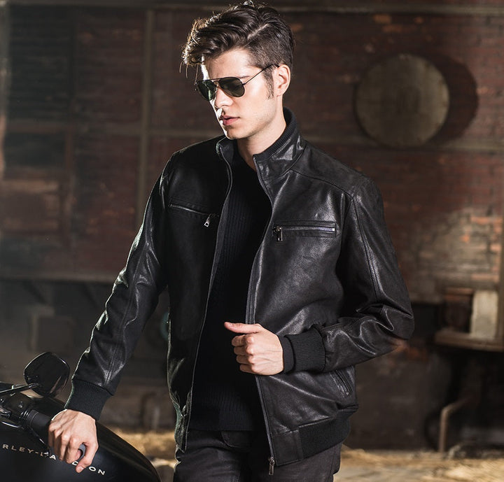 Mens Black Biker and Bomber Jacket in USA