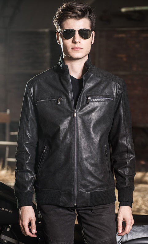 Bomber party biker leather jacket