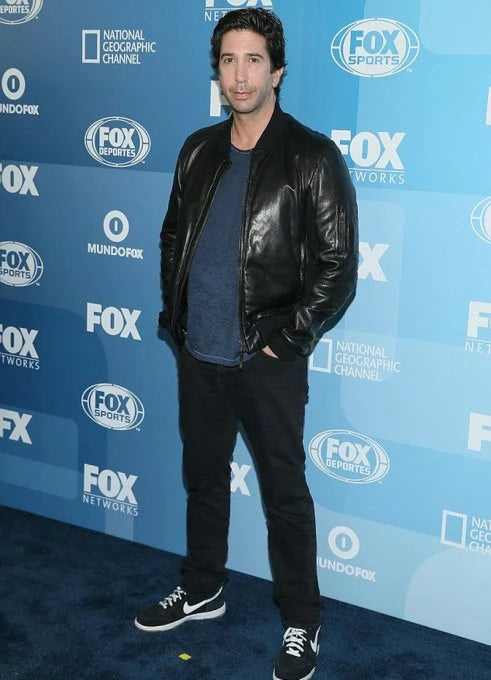 David Schwimmer's stylish leather jacket in USA market