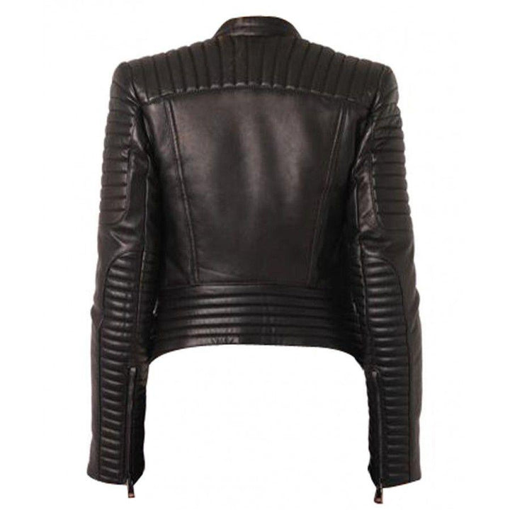 Black Leather jacket biker for women in USA