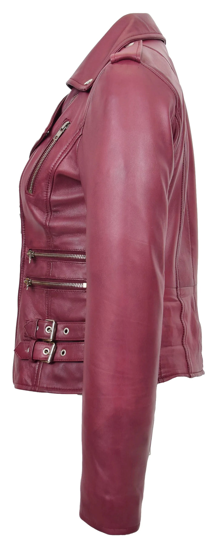Muliple zipper leather jacket for women in USA