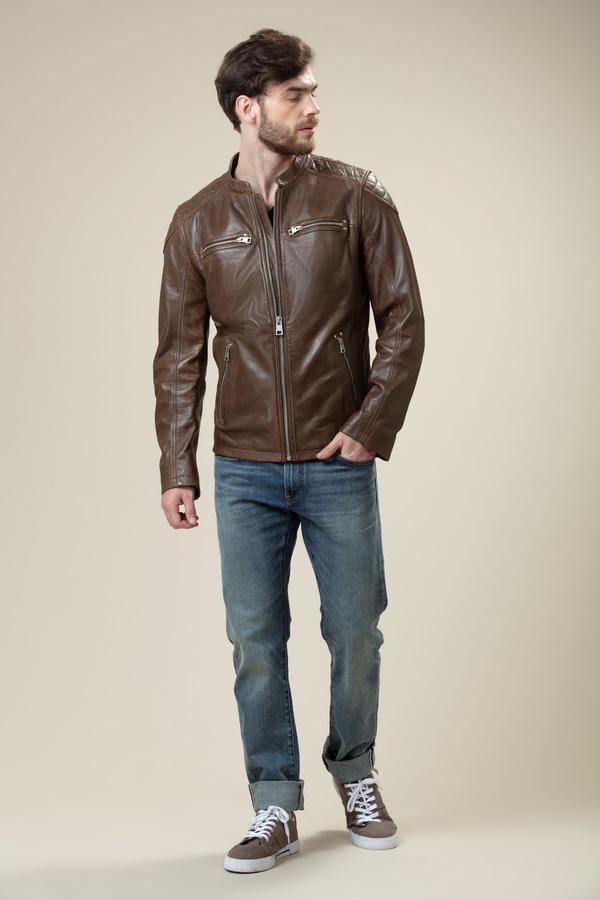 Sheep skin bomber leather jacket